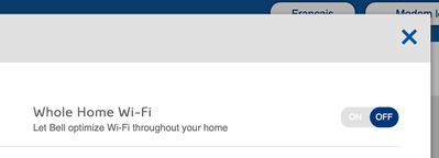 Screenshot of the Whole Home Wi-Fi option toggled off
